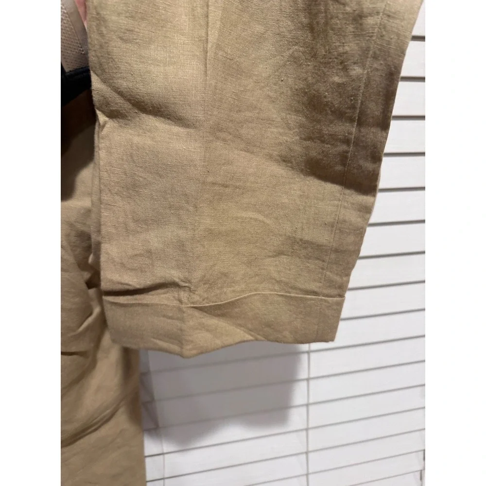 Polo Ralph Lauren Men‎ Tan Linen Blend Chino Pants 42x30 Flat Front